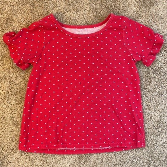 Navy Corduroy Apple Pinafore Skirtall with Polka Dot Shirt - Picture 3 of 4